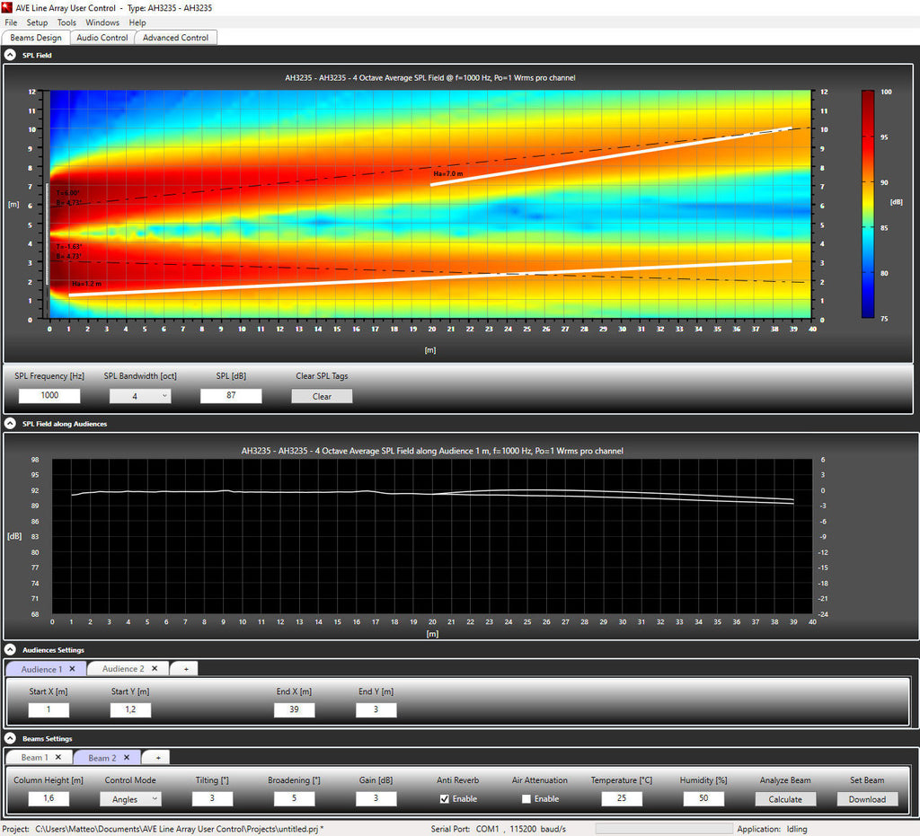 Ave Setting AVE Audio: AVE Line Array User Control